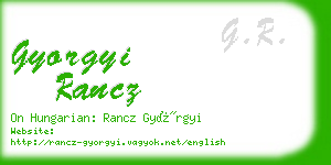 gyorgyi rancz business card